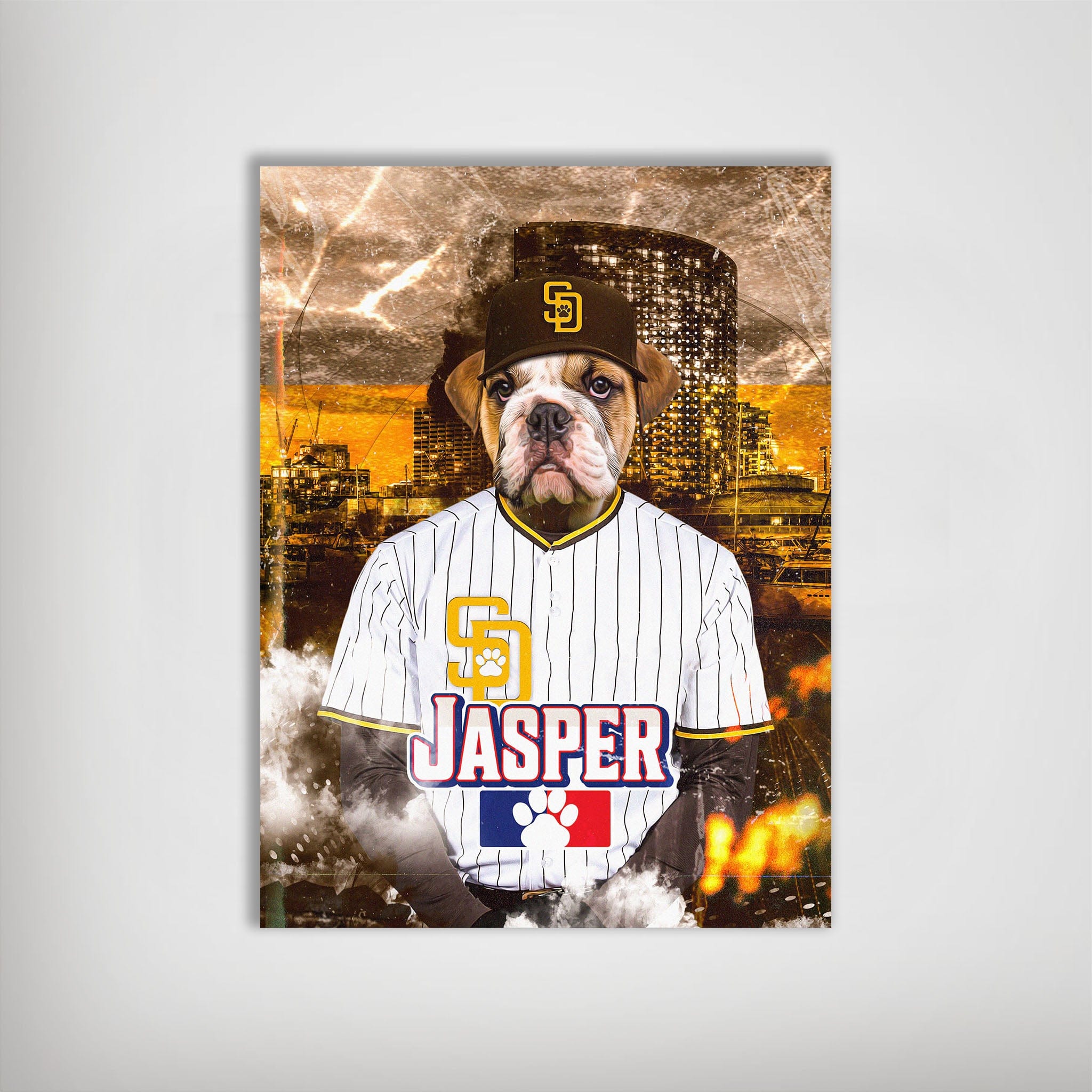 &#39;San Doggo Padres&#39; Personalized Pet Poster
