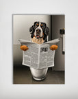 'The Throne'  Personalized Bathroom Dog Poster