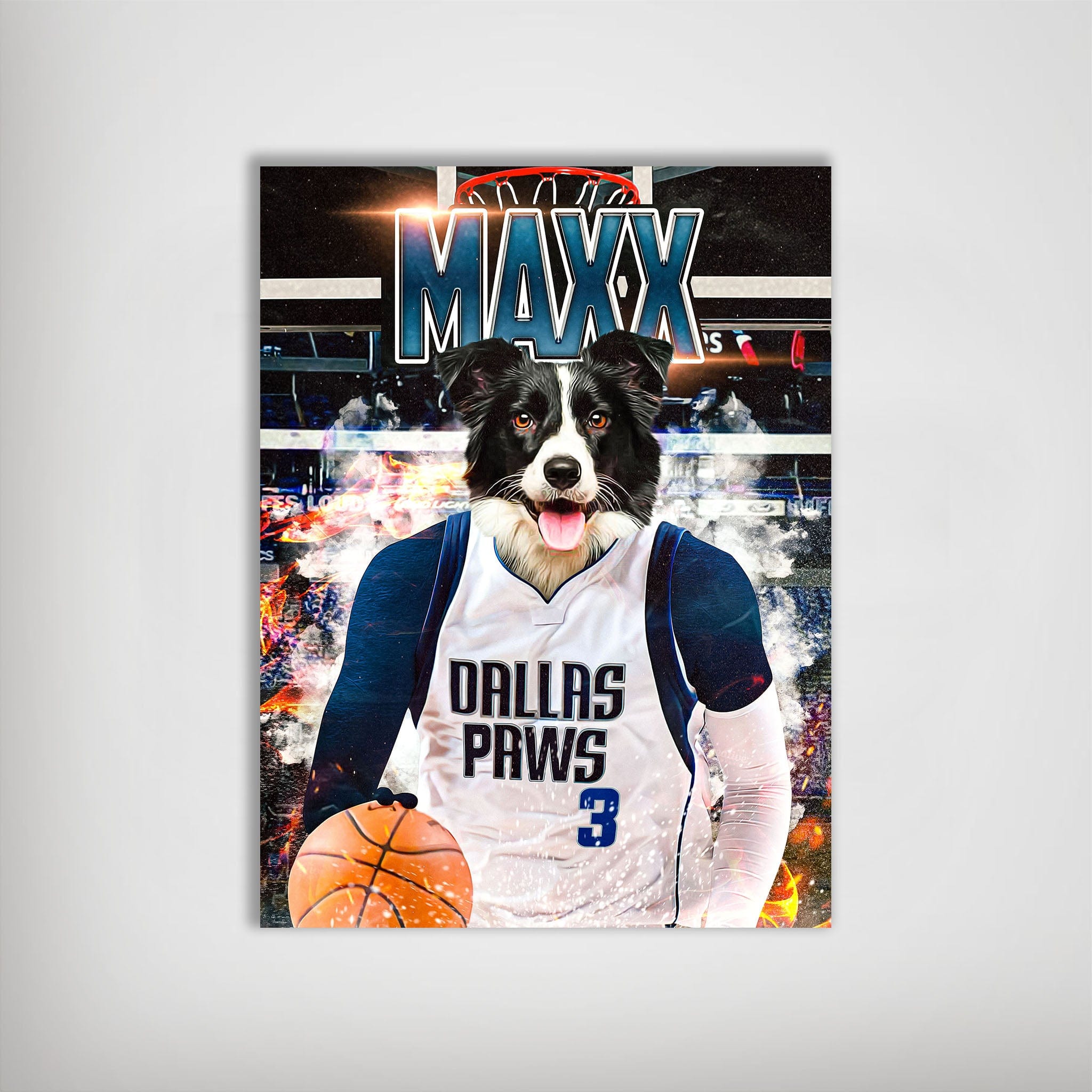 &#39;Dallas Mavericks Doggos&#39; Personalized Dog Poster