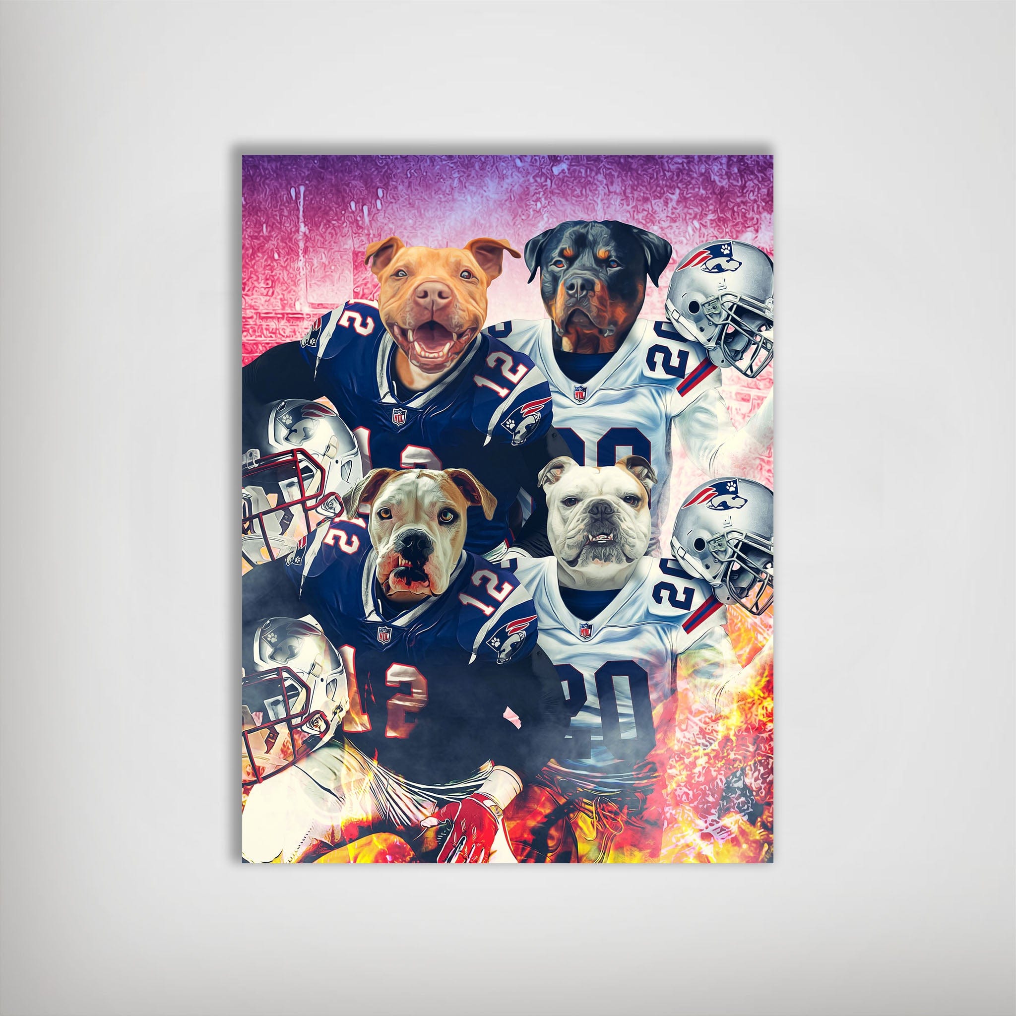 &#39;New England Doggos&#39; Personalized 4 Pet Poster