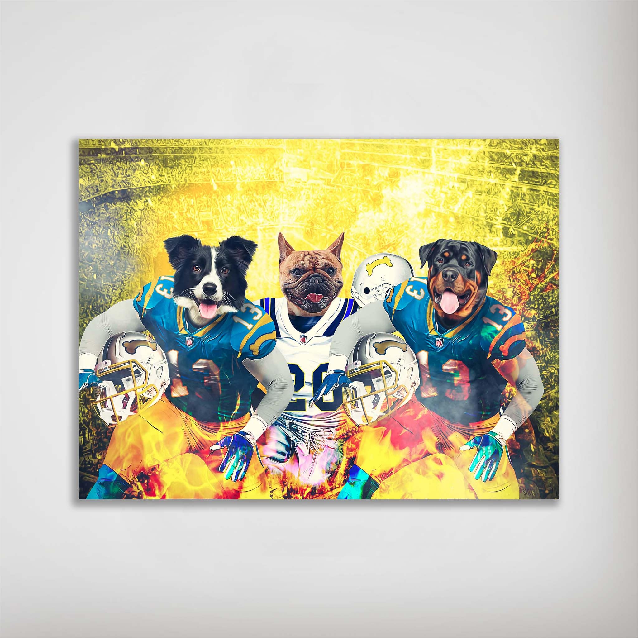 &#39;San Diego Doggos&#39; Personalized 3 Pet Poster