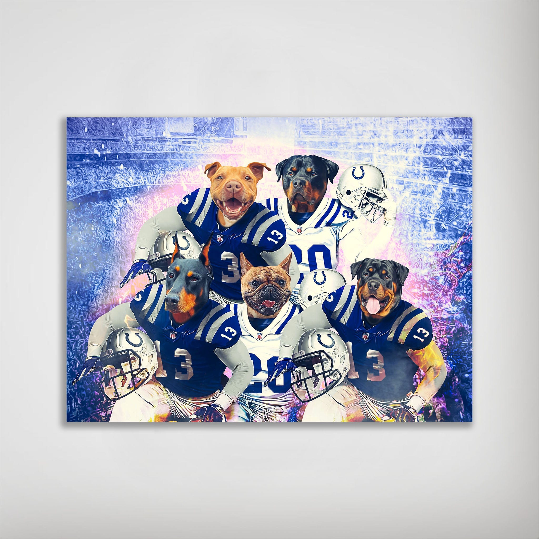 &#39;Indianapolis Doggos&#39; Personalized 5 Pet Poster