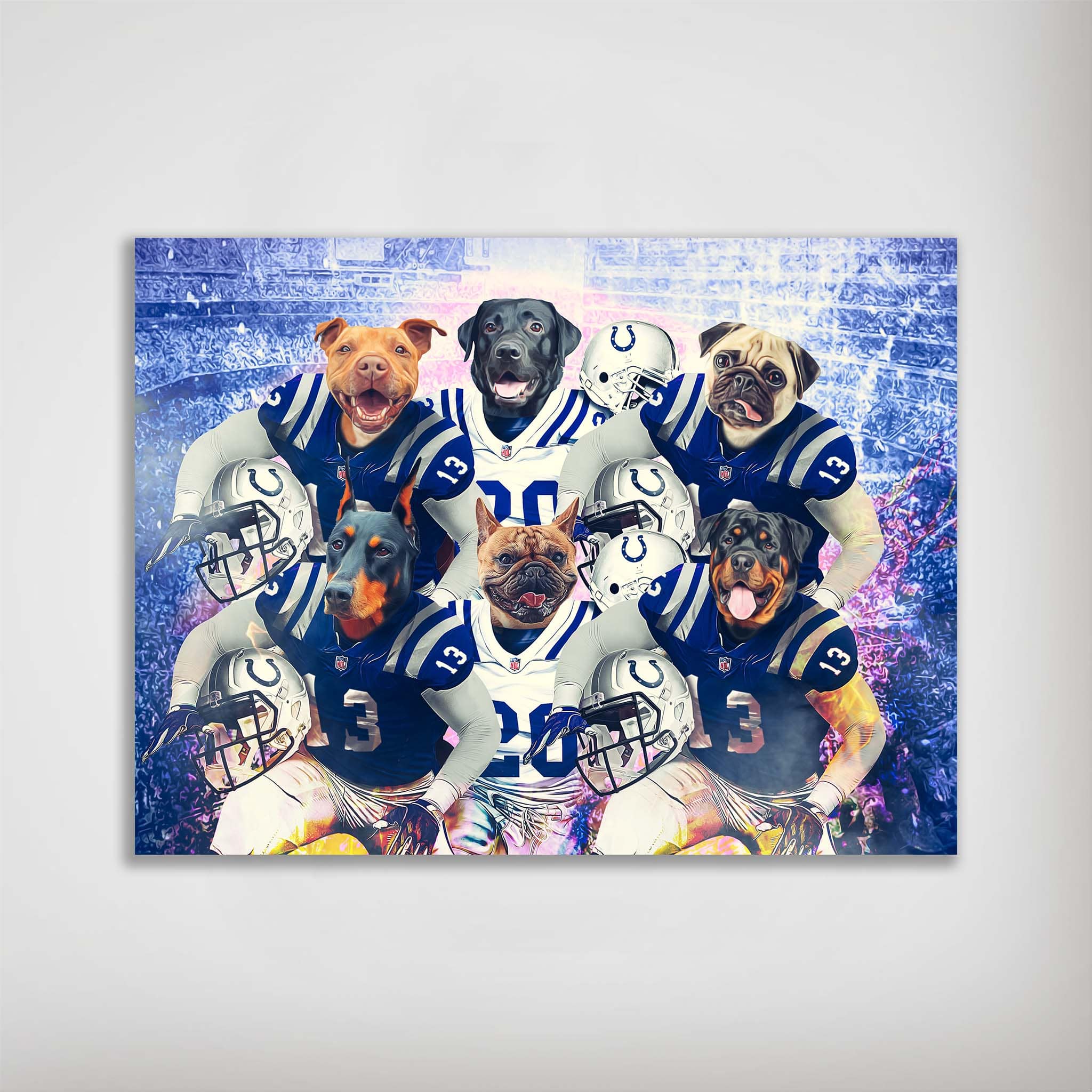 &#39;Indianapolis Doggos&#39; Personalized 6 Pet Poster