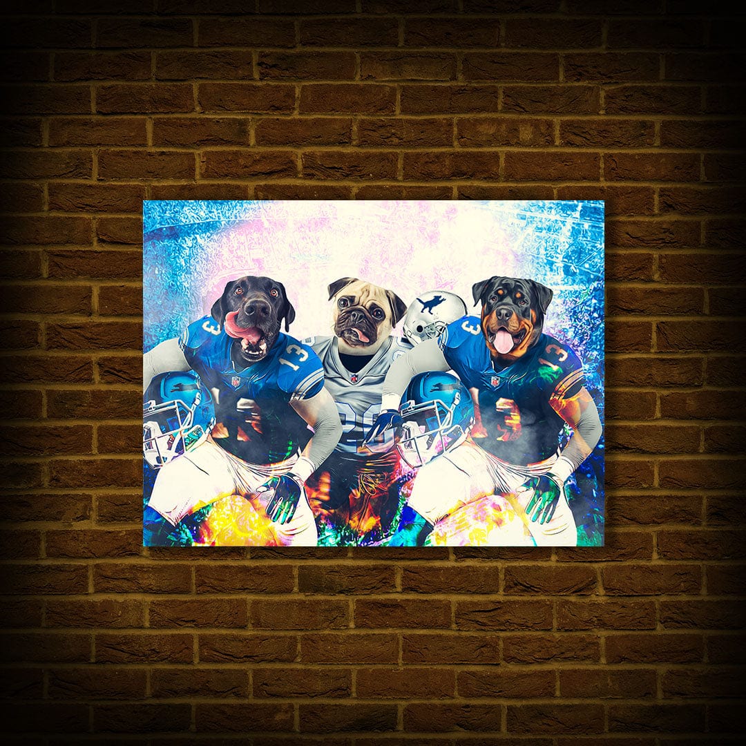 &#39;Detroit Doggos&#39; Personalized 3 Pet Poster