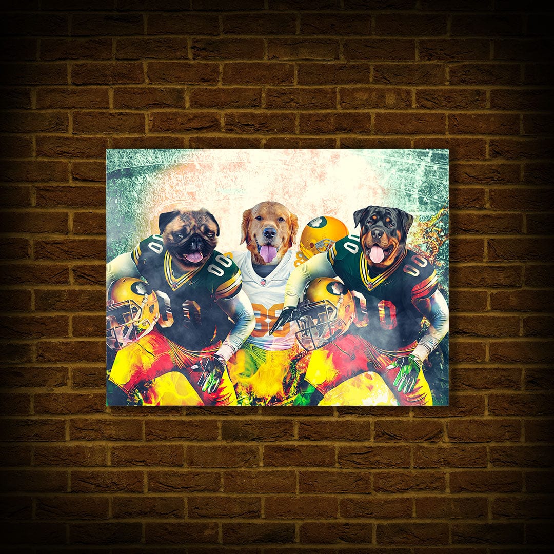 &#39;Green Bay Doggos&#39; Personalized 3 Pet Poster