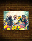 'Green Bay Doggos' Personalized 3 Pet Poster