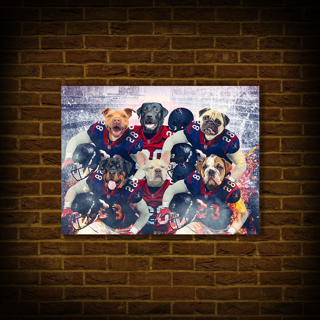 &#39;Houston Doggos&#39; Personalized 6 Pet Poster
