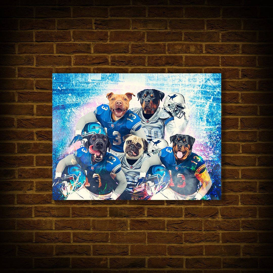 &#39;Detroit Doggos&#39; Personalized 5 Pet Poster