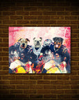 'New England Doggos' Personalized 3 Pet Poster