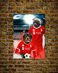 'Liverpool Doggos Football' Personalized 2 Pet Poster