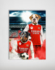 'Arsenal Doggos Football' Personalized 2 Pet Poster