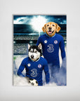 'Chelsea Doggos Football' Personalized 2 Pet Poster