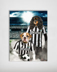 'Newcastle United Doggos Football' Personalized 2 Pet Poster