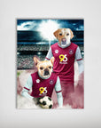 'Burnley Doggos Football' Personalized 2 Pet Poster