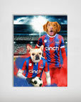 'Crystal Palace Doggos Football' Personalized 2 Pet Poster