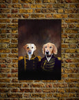 The Admiral and the Captain: Personalized 2 Pet Mini Portrait