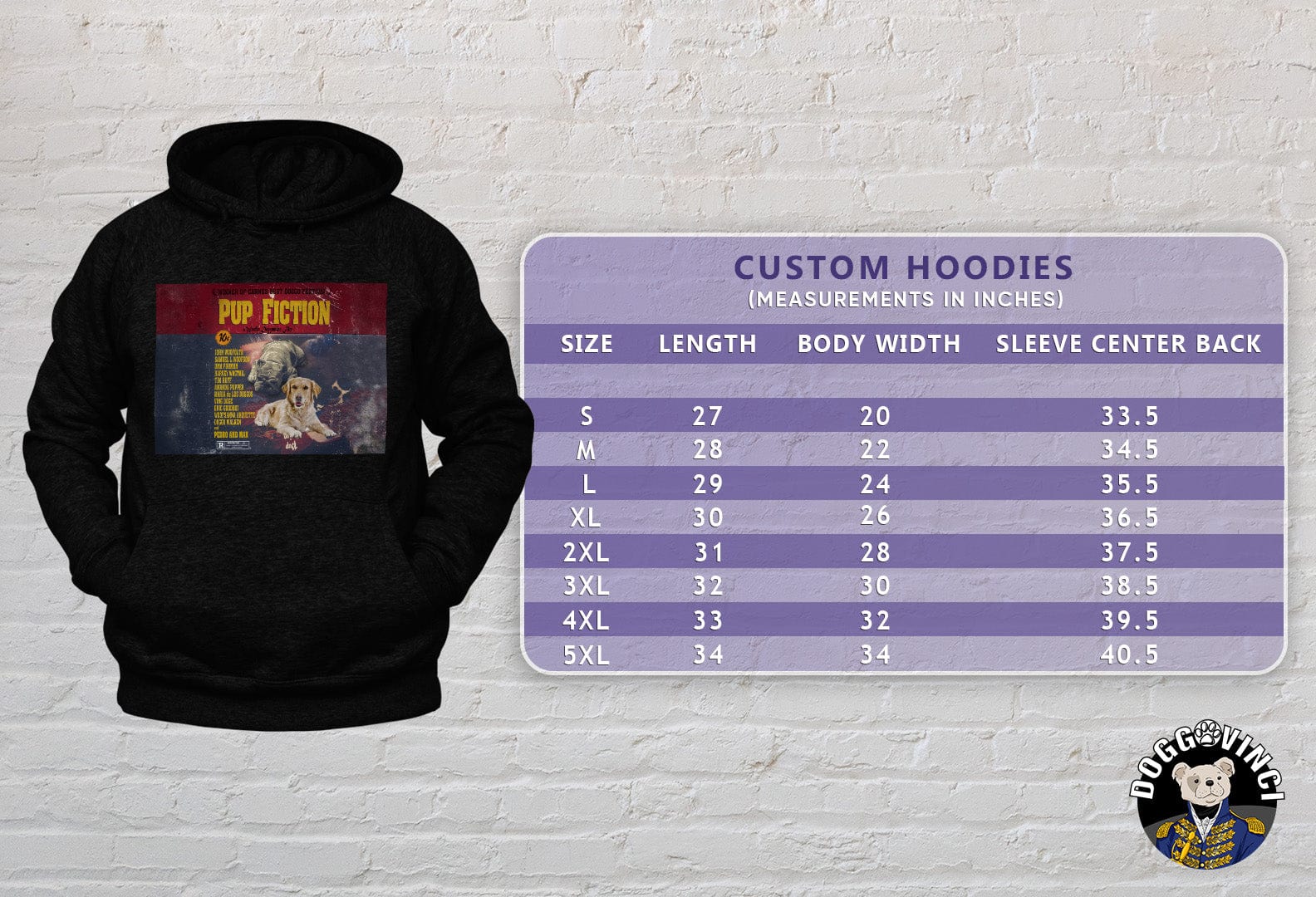 &#39;Pup Fiction&#39; Personalized 2 Pet Hoody