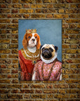 Queen and Archduchess: Personalized 2 Pet Mini Portrait