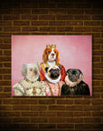 'The Royal Ladies' Personalized 4 Pet Mini Portrait