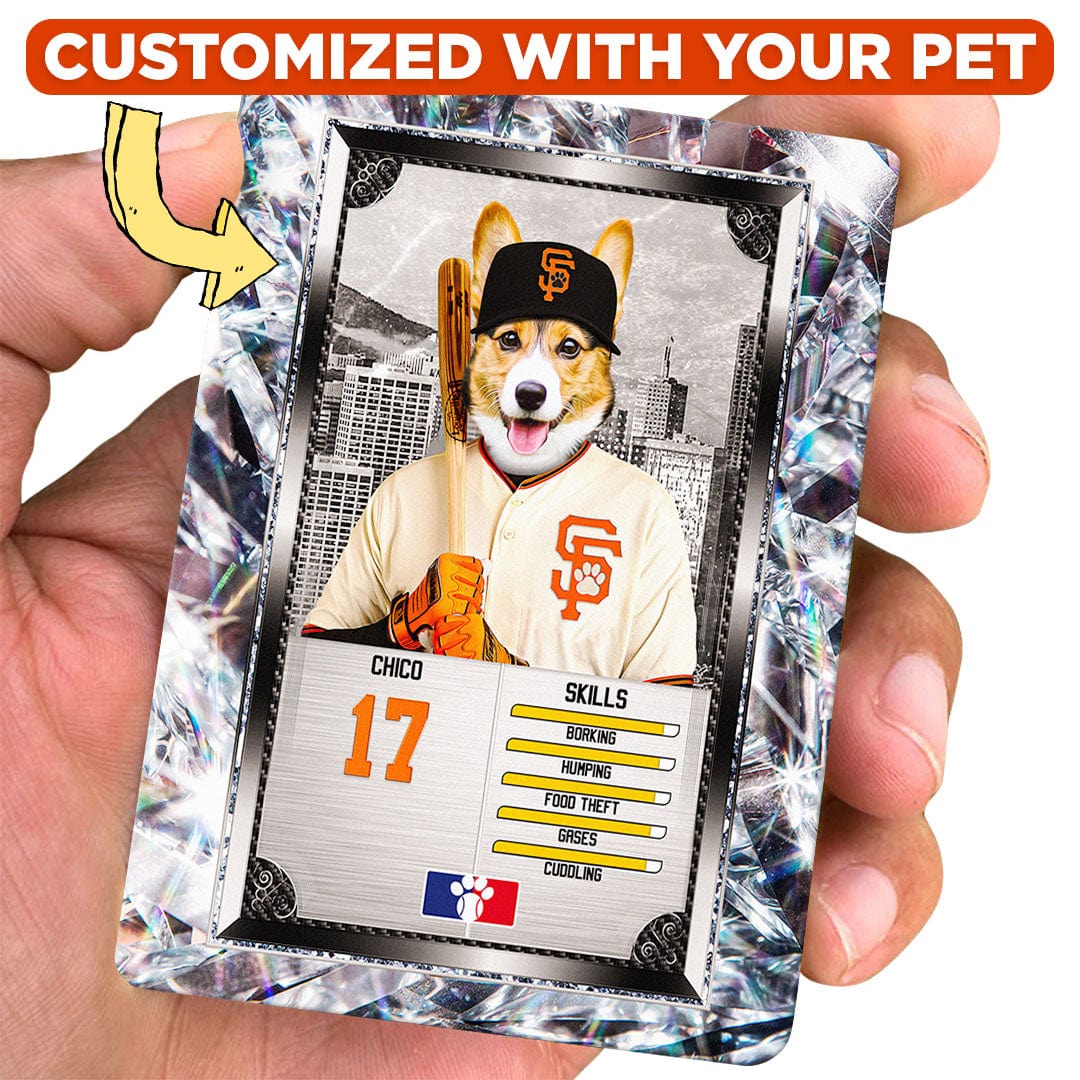 yugioh card shops in san francisco San Francisco Giant Paws' Personalized Pet Baseball Trading Card – doggovinci