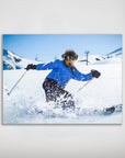 'The Skier' Personalized Dog Mini Portrait