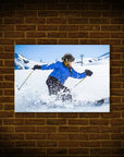 'The Skier' Personalized Dog Mini Portrait