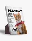 'Playcat' Personalized Pet Standing Canvas