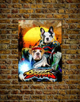 'Street Doggos 2' Personalized 2 Pet Mini Portrait