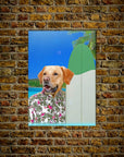 'The Surfer' Personalized Pet Mini Portrait