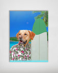 'The Surfer' Personalized Pet Mini Portrait