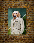 'Tennis Player' Personalized Dog Mini Portrait