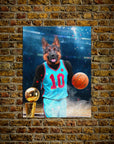 'The Basketball Player' Personalized Pet Mini Portrait