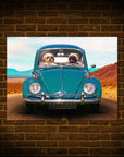 'The Beetle' Personalized 2 Pet Mini Portrait