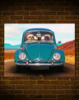 'The Beetle' Personalized 3 Pet Mini Portrait