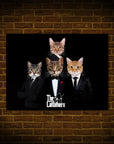 'The Catfathers' Personalized 4 Pet Mini Portrait