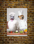 'The Chefs' Personalized 2 Pet Mini Portrait