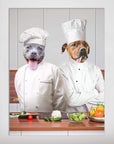 'The Chefs' Personalized 2 Pet Mini Portrait