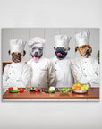 'The Chefs' Personalized 4 Pet Mini Portrait