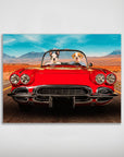 'The Classic Paw-Vette' Personalized 2 Pet Mini Portrait