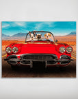 'The Classic Paw-Vette' Personalized 3 Pet Mini Portrait