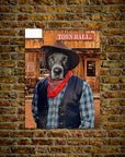 'The Cowboy' Personalized Pet Mini Portrait