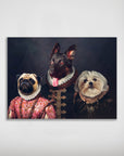 'The Duke Family' Personalized 3 Pet Mini Portrait