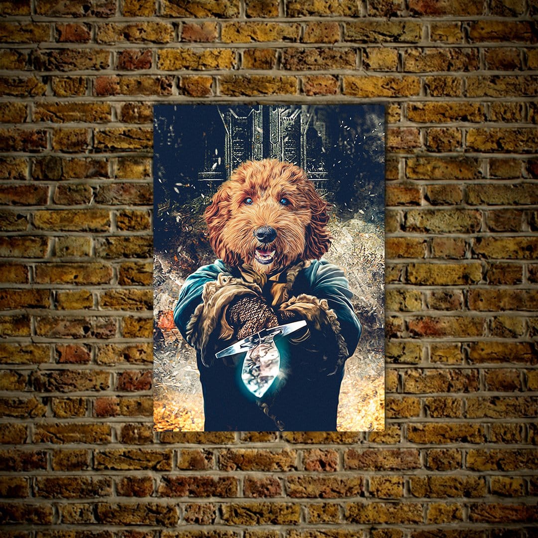 &#39;The Hobdogg&#39; Personalized Pet Mini Portrait