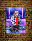 'The Male DJ' Personalized Pet Mini Portrait