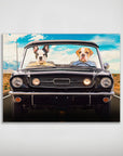 'The Classic Woofstang' Personalized 2 Pet Mini Portrait