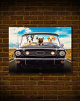 'The Classic Woofstang' Personalized 3 Pet Mini Portrait