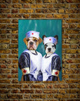 'The Nurses' Personalized 2 Pet Mini Portrait