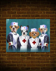 'The Nurses' Personalized 4 Pet Mini Portrait