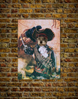 'The Pirate' Personalized Dog Mini Portrait