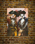 'The Pirates' Personalized 2 Pet Mini Portrait